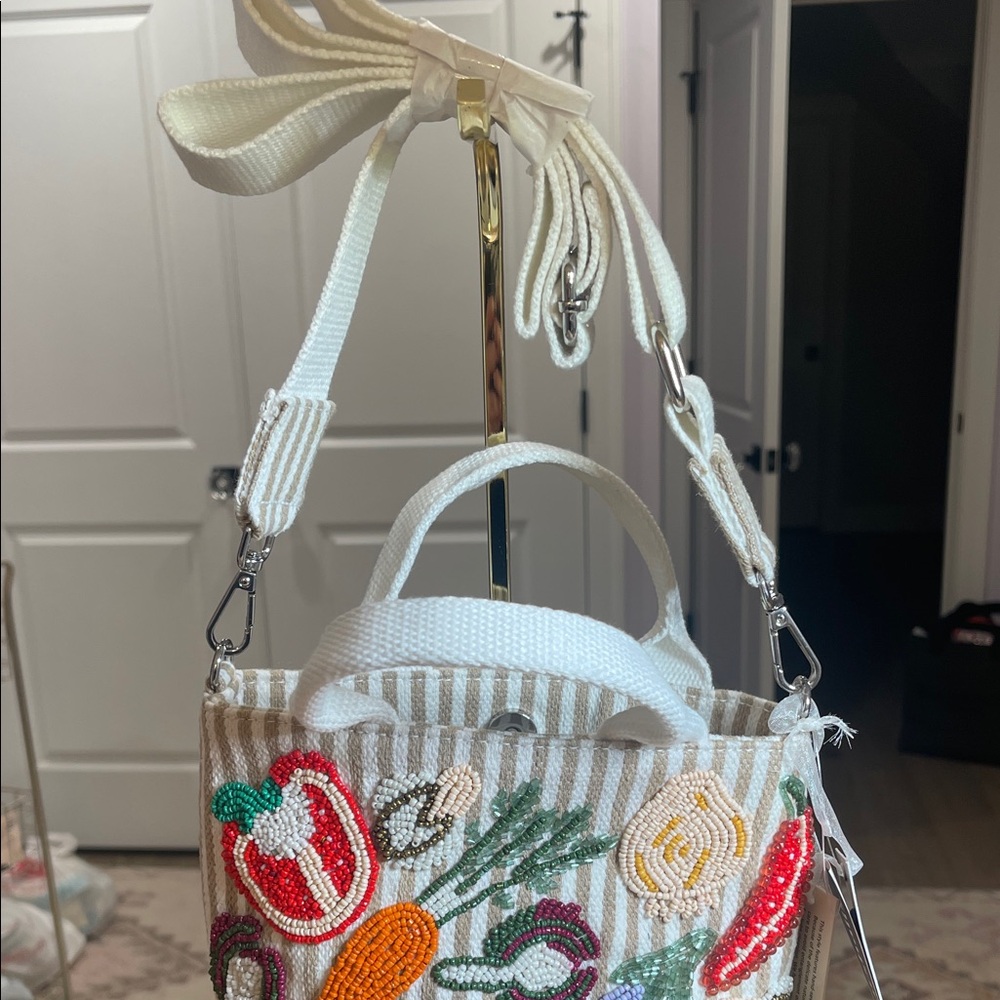 Embroidered Vegetable Pattern Tote Bag - image 4